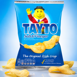 Salt and Vinegar flavored Tayto Crisps